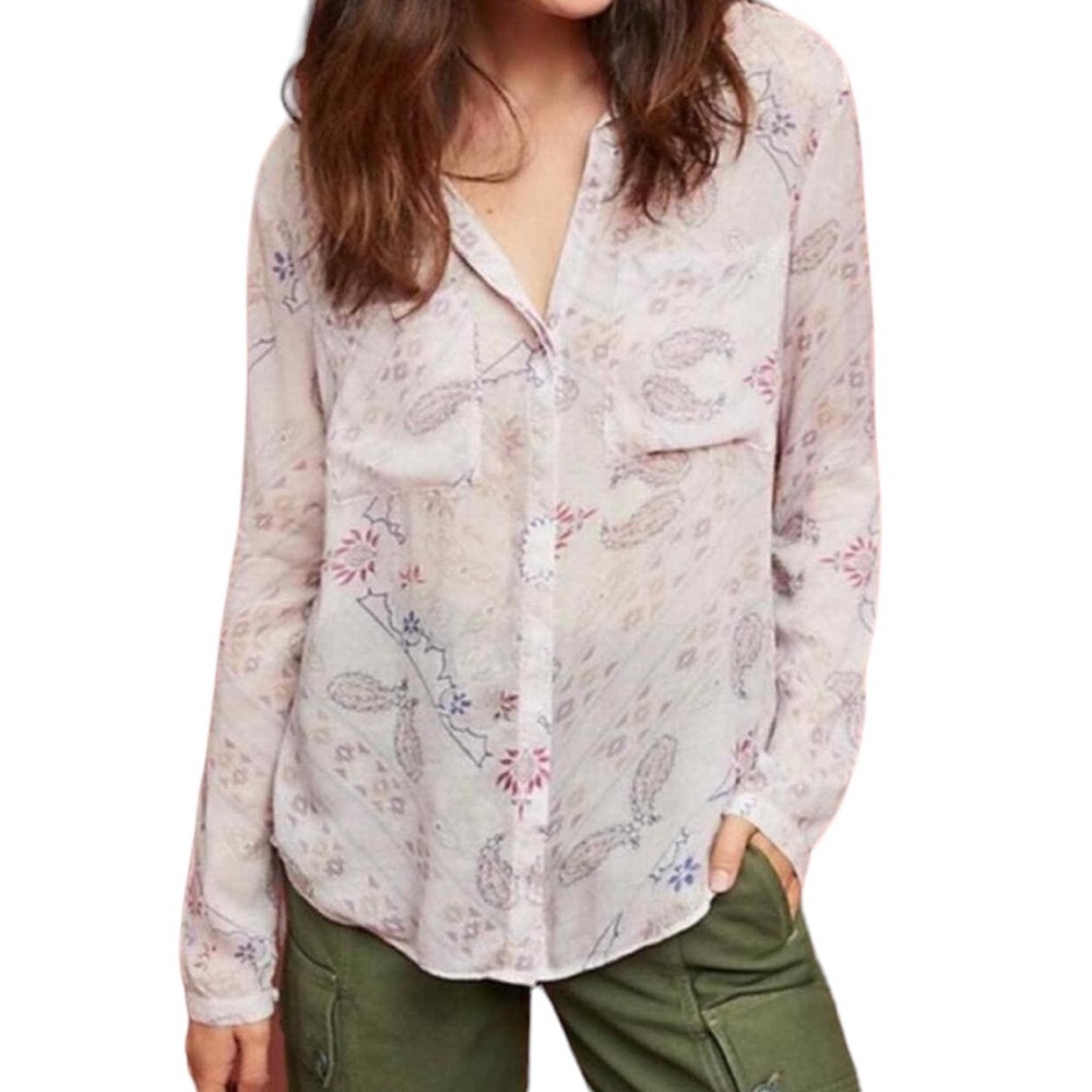 Cloth & Stone Anthropologie button down blouse size M excellent condition